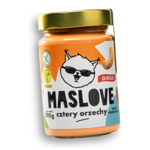 Maslove pasta orzechowa 100% zmielone cztery orzechy classic 290 g